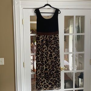 Animal print maxi dress